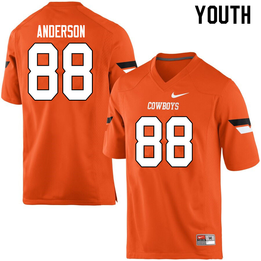 Youth #88 Langston Anderson Oklahoma State Cowboys College Football Jerseys Sale-Orange - Click Image to Close